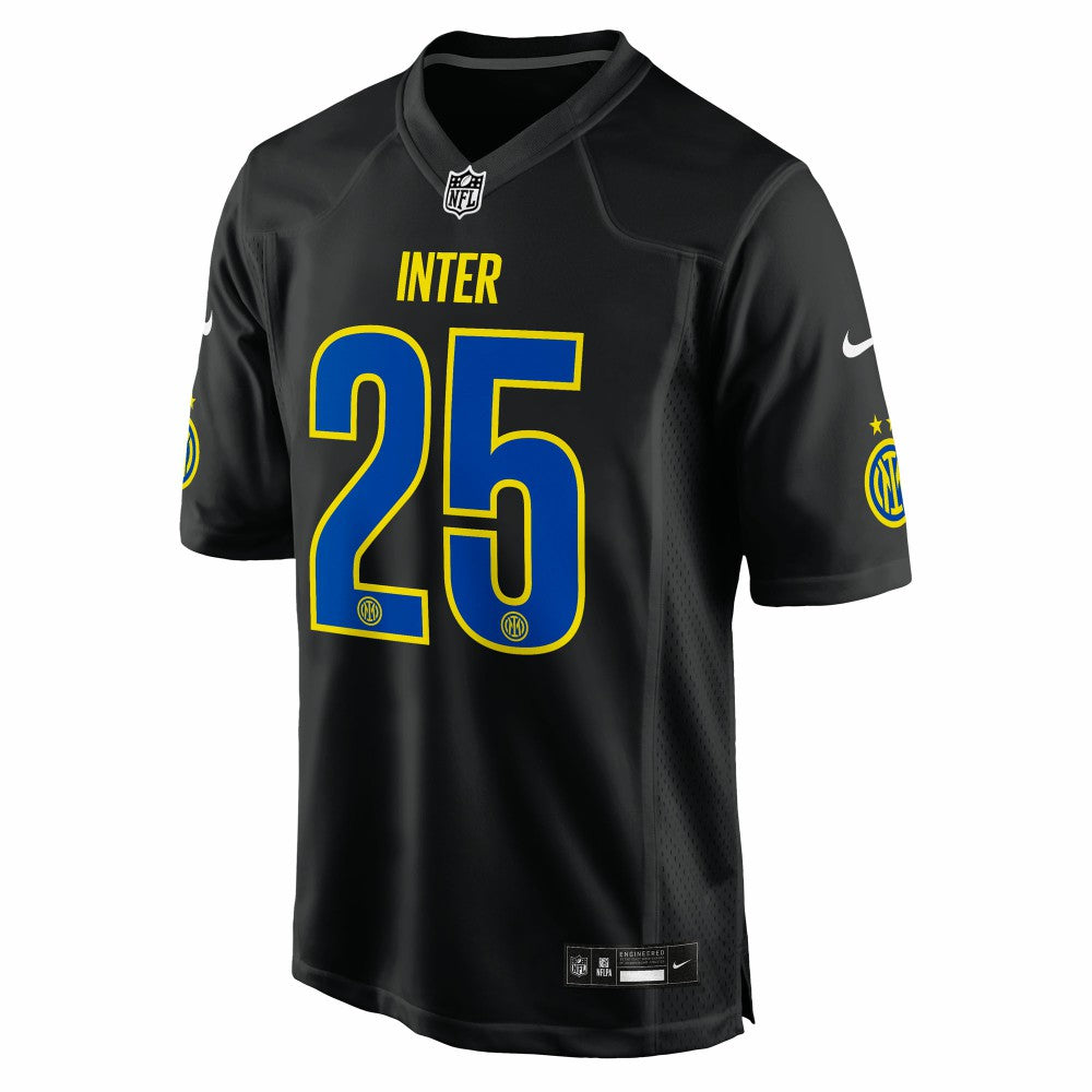 Inter Milan 2025 Soccer x NFL Game Jersey Black | Nike discount