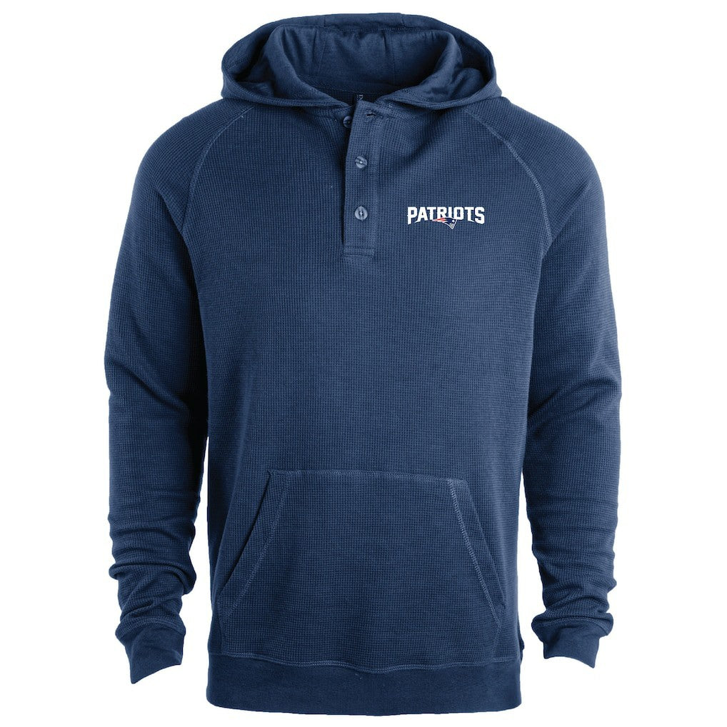 New England Patriots Dunbrooke Montana Raglan Thermal Hoodie Navy | NFL