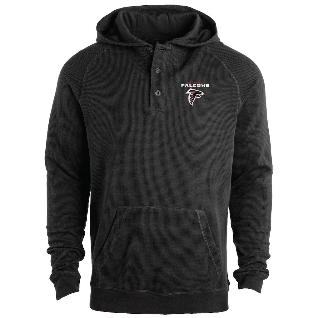 Atlanta Falcons Dunbrooke Montana Raglan Thermal Hoodie Black | NFL