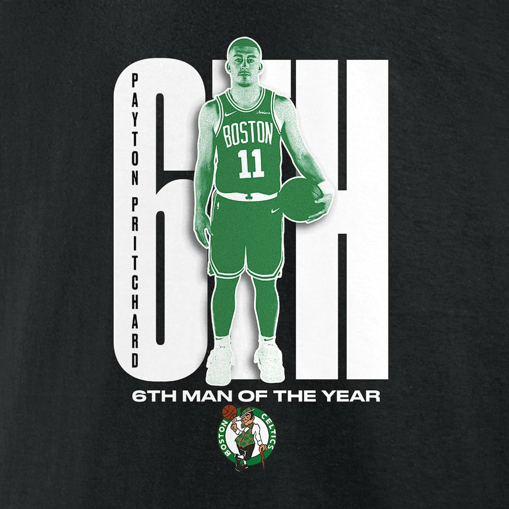 Payton Pritchard Boston Celtics 2025 NBA Sixth Man of the Year T-Shirt Black - NBA