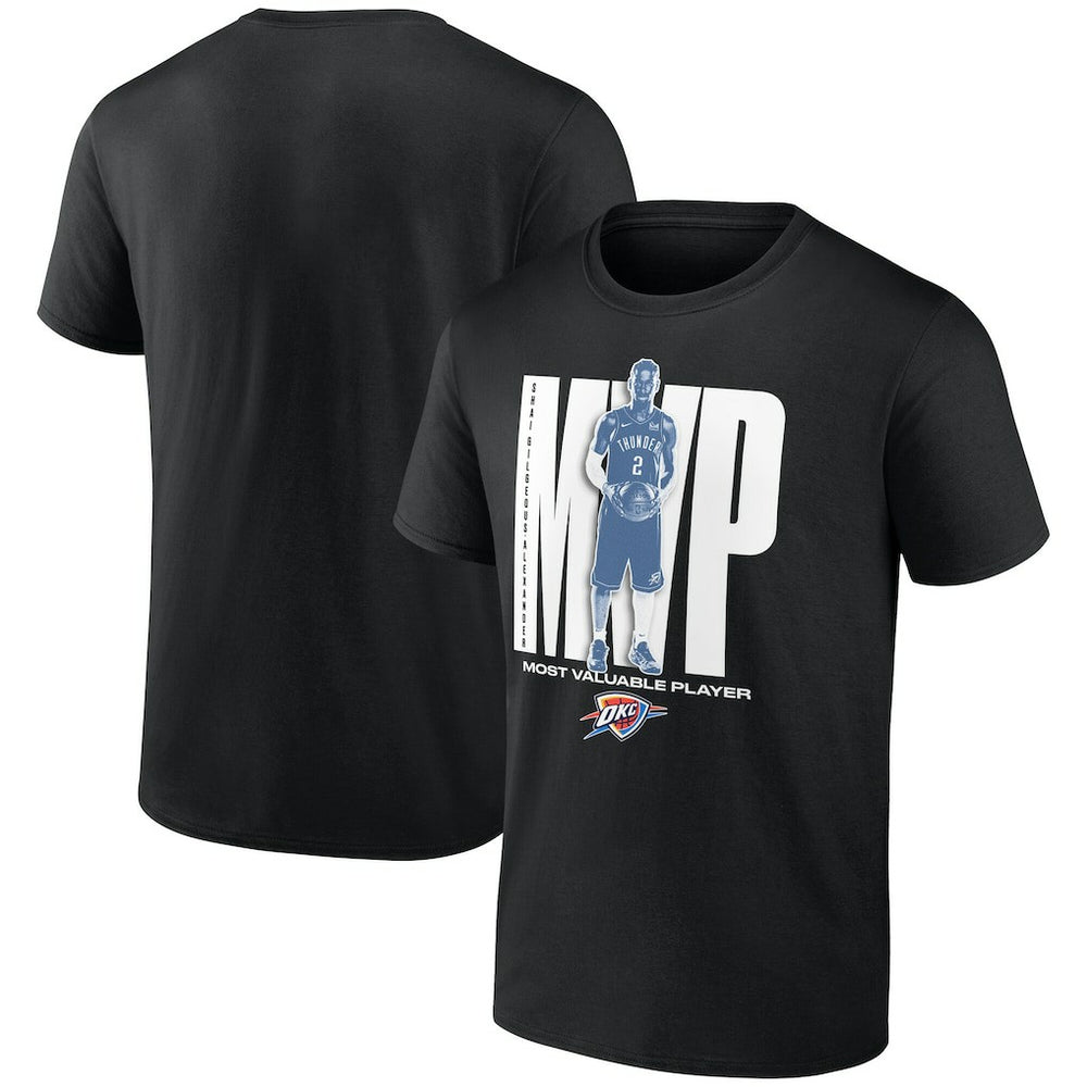 Shai Gilgeous-Alexander Oklahoma City Thunder 2025 NBA MVP T-Shirt Black - NBA