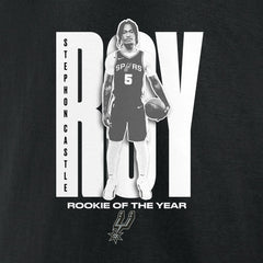 Stephon Castle San Antonio Spurs 2025 NBA Rookie of the Year T-Shirt Black - NBA