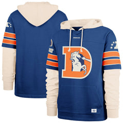 Denver Broncos '47 Big & Tall Split Zone Cornerback Hoodie Royal | 47 brand
