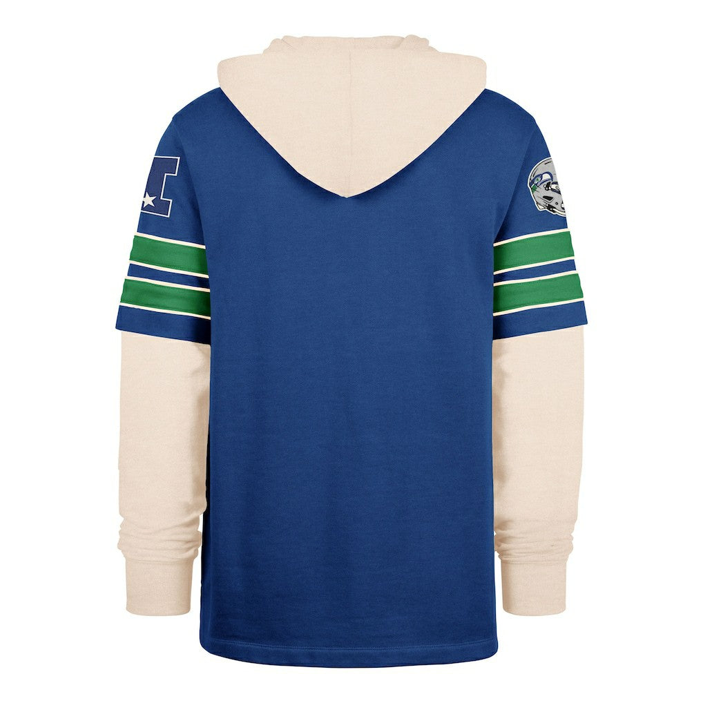 Seattle Seahawks '47 Big & Tall Split Zone Cornerback Hoodie Royal | 47 brand