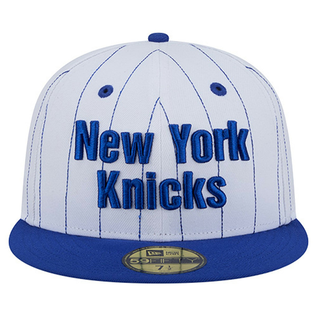 New York Knicks Wordmark Pinstripe 59FIFTY Fitted Hat White - NBA