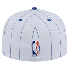 New York Knicks Wordmark Pinstripe 59FIFTY Fitted Hat White - NBA