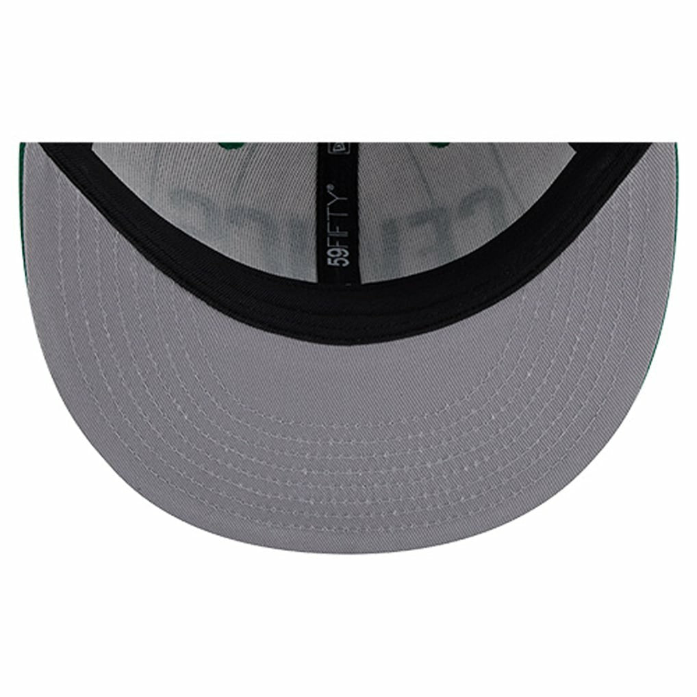 Boston Celtics Wordmark Pinstripe 59FIFTY Fitted Hat White - NBA