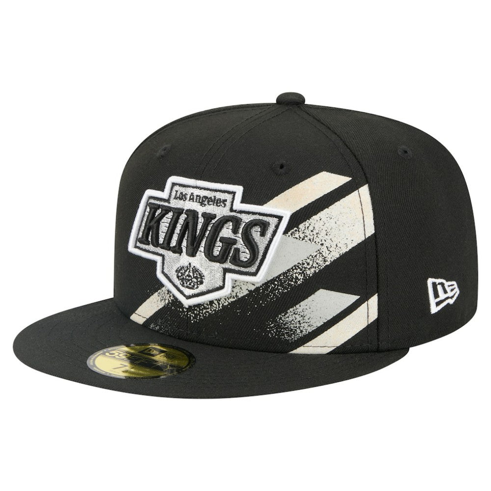 Los Angeles Kings New Era Faded Lines 59FIFTY Fitted Hat - Black - NHL