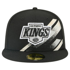 Los Angeles Kings New Era Faded Lines 59FIFTY Fitted Hat - Black - NHL