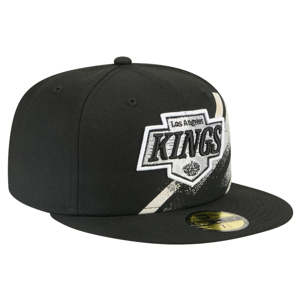 Los Angeles Kings New Era Faded Lines 59FIFTY Fitted Hat - Black - NHL