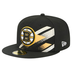 Boston Bruins New Era Faded Lines 59FIFTY Fitted Hat - Black - NHL
