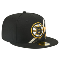 Boston Bruins New Era Faded Lines 59FIFTY Fitted Hat - Black - NHL
