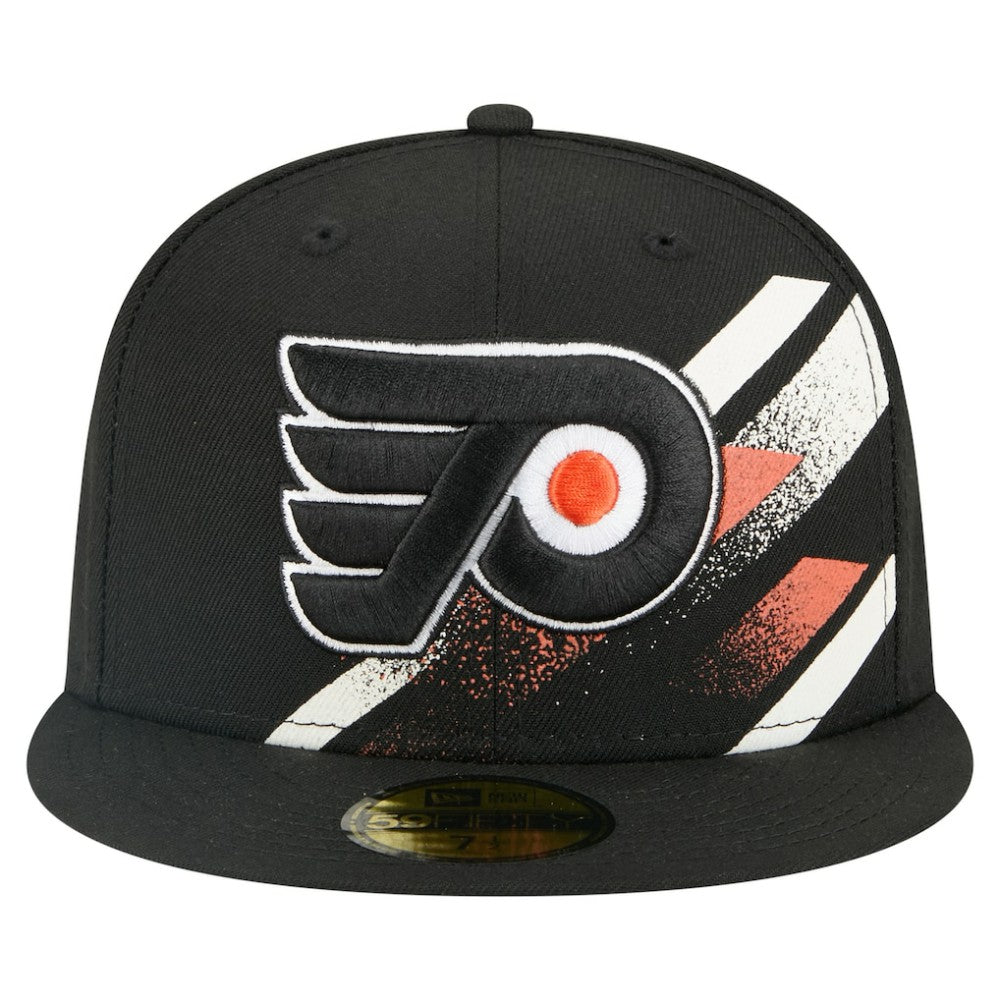 Philadelphia Flyers New Era Faded Lines 59FIFTY Fitted Hat - Black - NHL