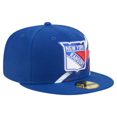 New York Rangers New Era Faded Lines 59FIFTY Fitted Hat - Blue - NHL