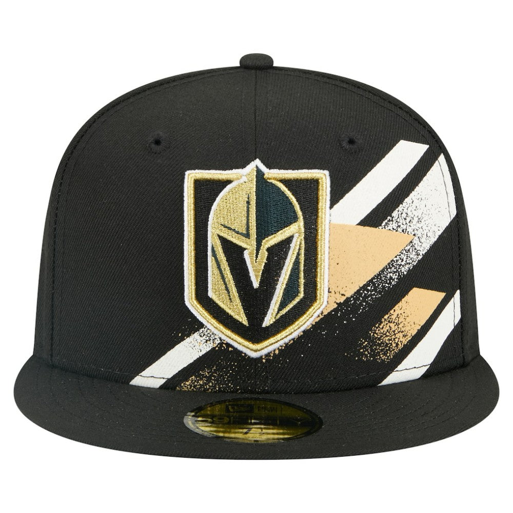 Vegas Golden Knights New Era Faded Lines 59FIFTY Fitted Hat - Black - NHL