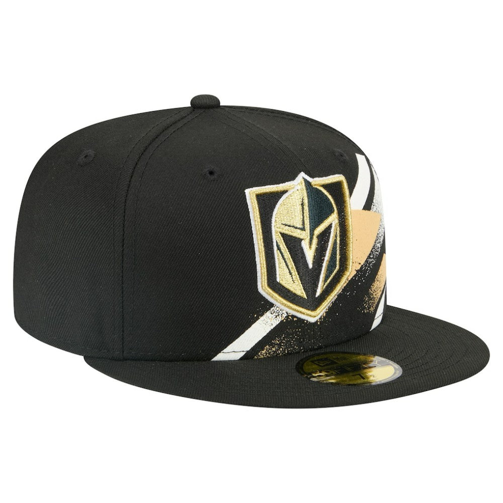 Vegas Golden Knights New Era Faded Lines 59FIFTY Fitted Hat - Black - NHL