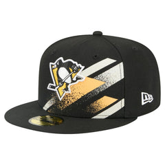 Pittsburgh Penguins New Era Faded Lines 59FIFTY Fitted Hat - Black - NHL