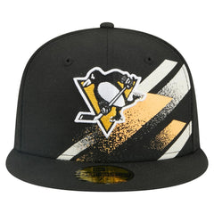 Pittsburgh Penguins New Era Faded Lines 59FIFTY Fitted Hat - Black - NHL