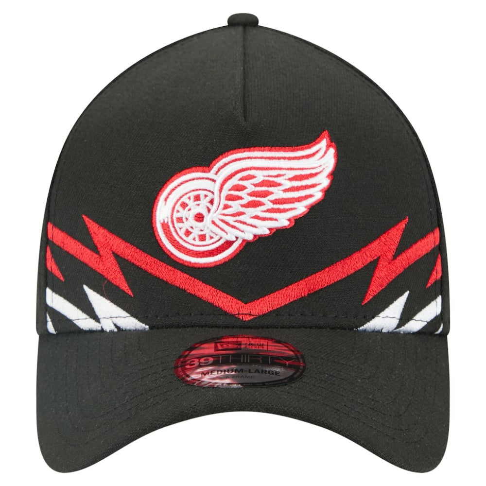 Detroit Red Wings New Era 39THIRTY A-Frame Perforated Flex Hat - Black - NHL