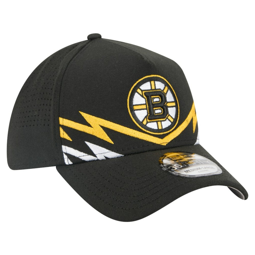 Boston Bruins New Era 39THIRTY A-Frame Perforated Flex Hat - Black - NHL