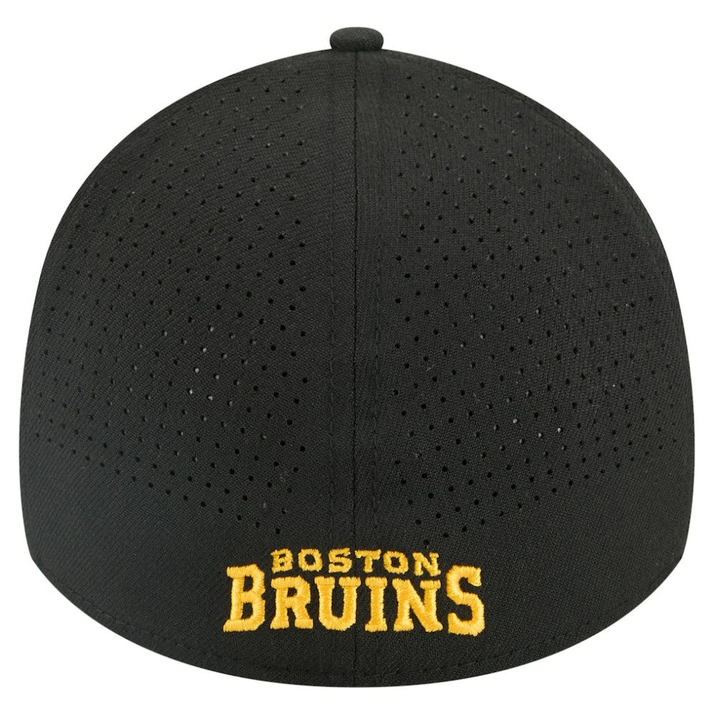 Boston Bruins New Era 39THIRTY A-Frame Perforated Flex Hat - Black - NHL