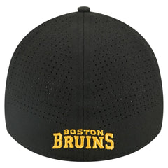 Boston Bruins New Era 39THIRTY A-Frame Perforated Flex Hat - Black - NHL