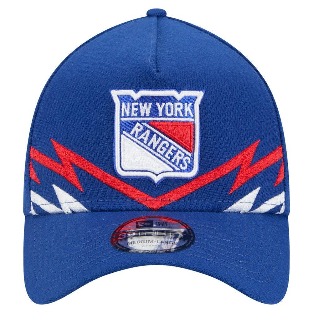 New York Rangers New Era 39THIRTY A-Frame Perforated Flex Hat - Blue - NHL