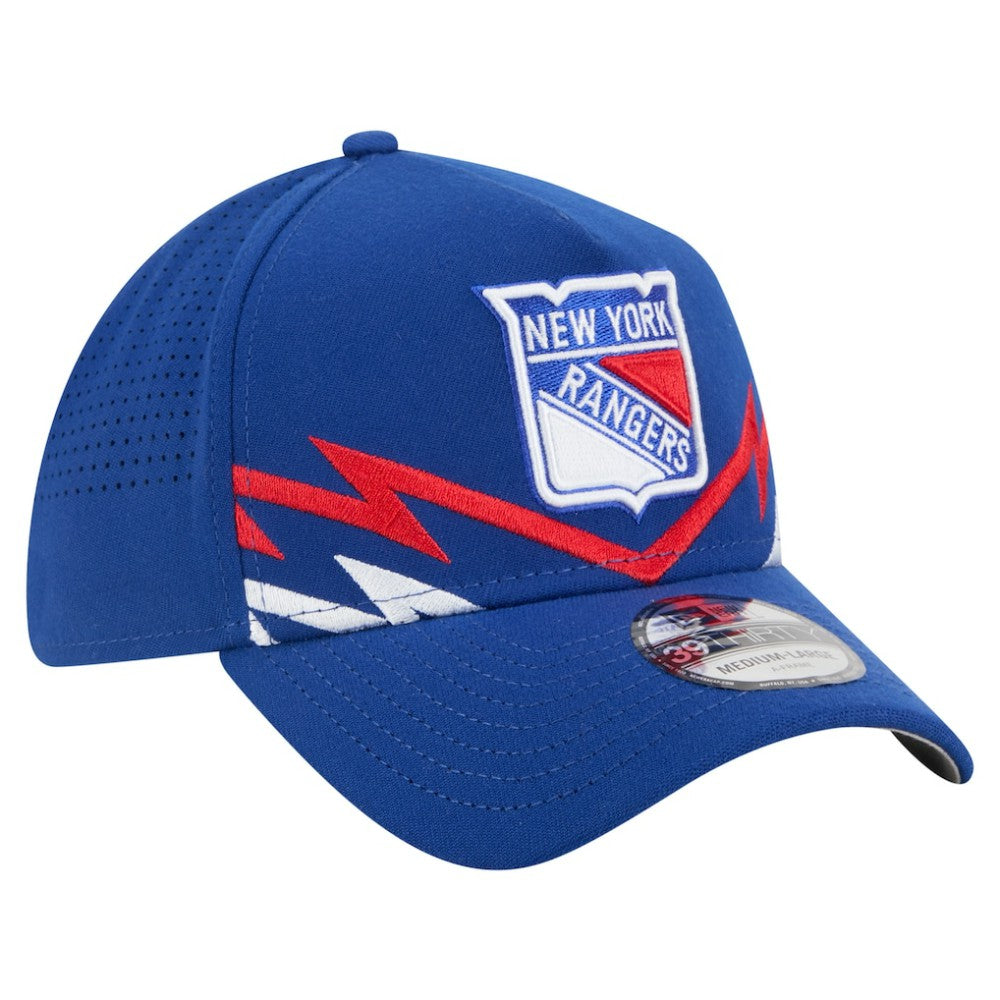 New York Rangers New Era 39THIRTY A-Frame Perforated Flex Hat - Blue - NHL