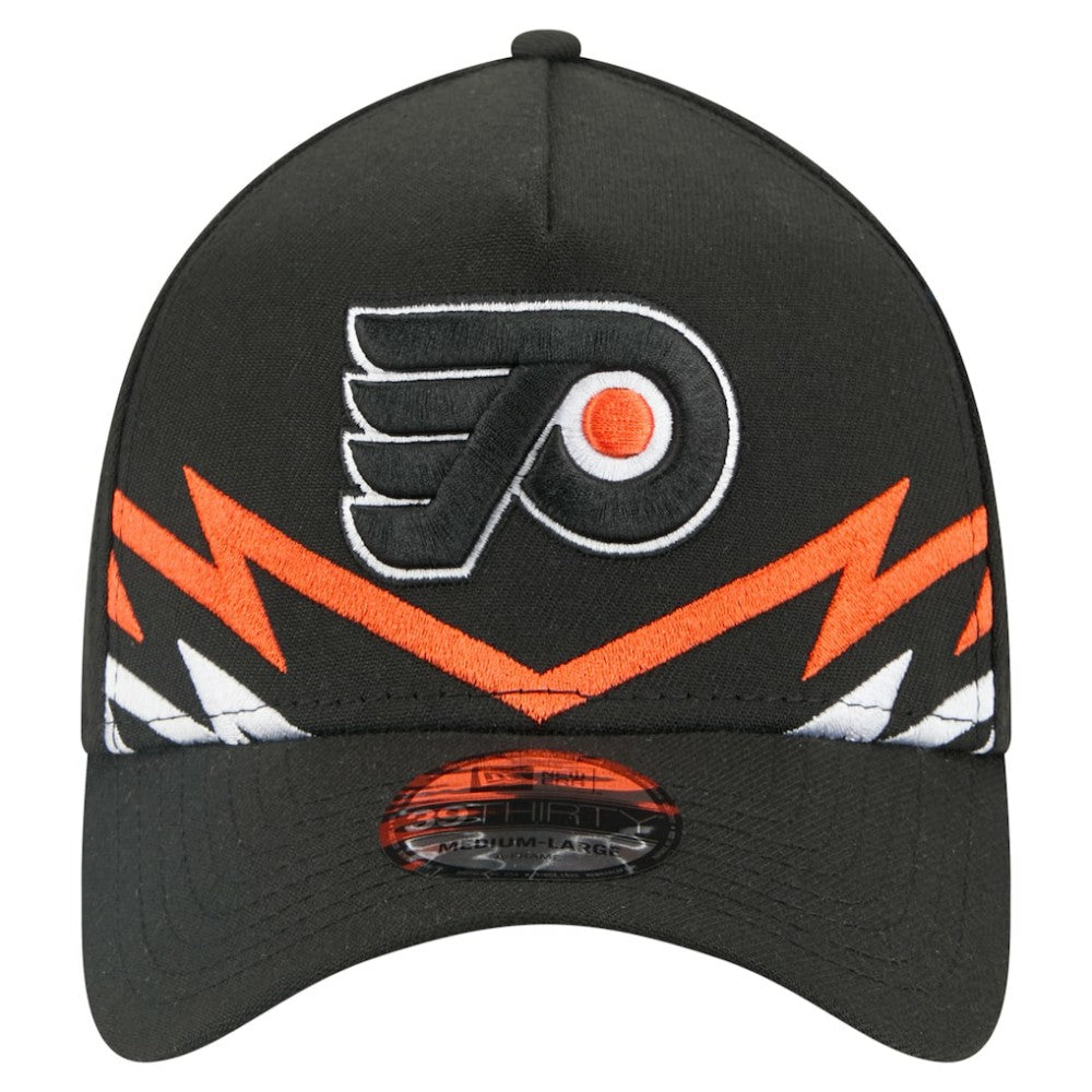 Philadelphia Flyers New Era 39THIRTY A-Frame Perforated Flex Hat - Black - NHL