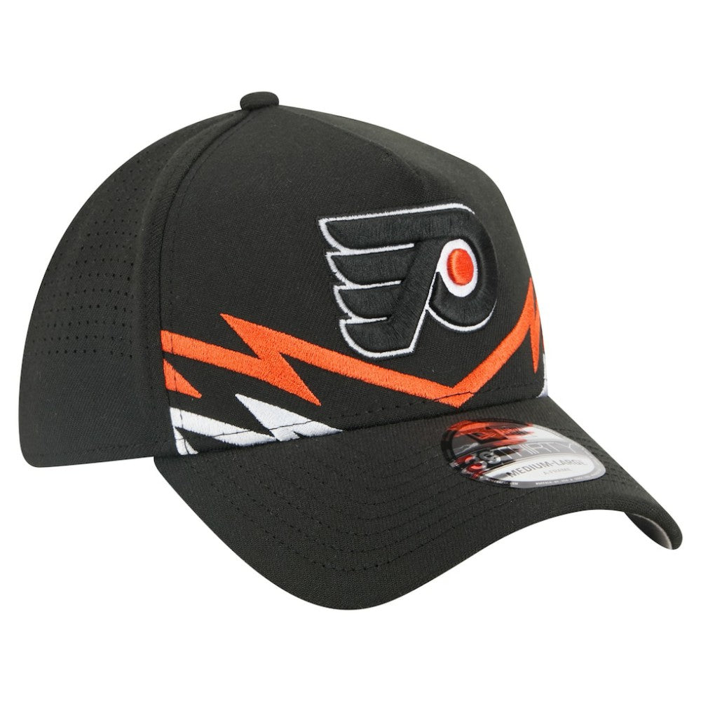 Philadelphia Flyers New Era 39THIRTY A-Frame Perforated Flex Hat - Black - NHL