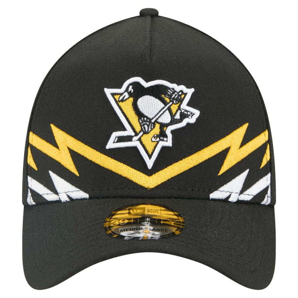 Pittsburgh Penguins New Era 39THIRTY A-Frame Perforated Flex Hat - Black - NHL