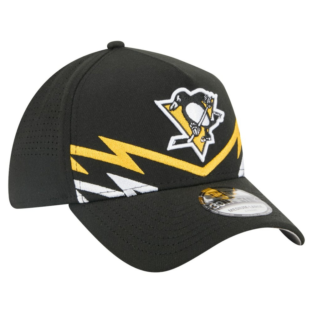 Pittsburgh Penguins New Era 39THIRTY A-Frame Perforated Flex Hat - Black - NHL