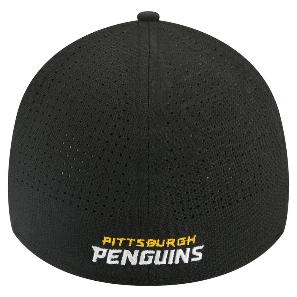 Pittsburgh Penguins New Era 39THIRTY A-Frame Perforated Flex Hat - Black - NHL