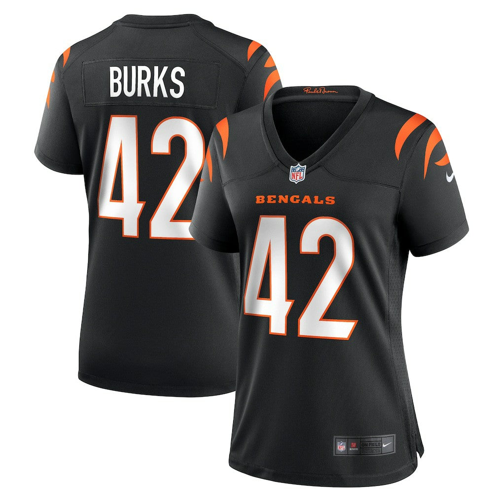 Oren Burks Cincinnati Bengals Women's Team Game Jersey Black | Nike for Sale