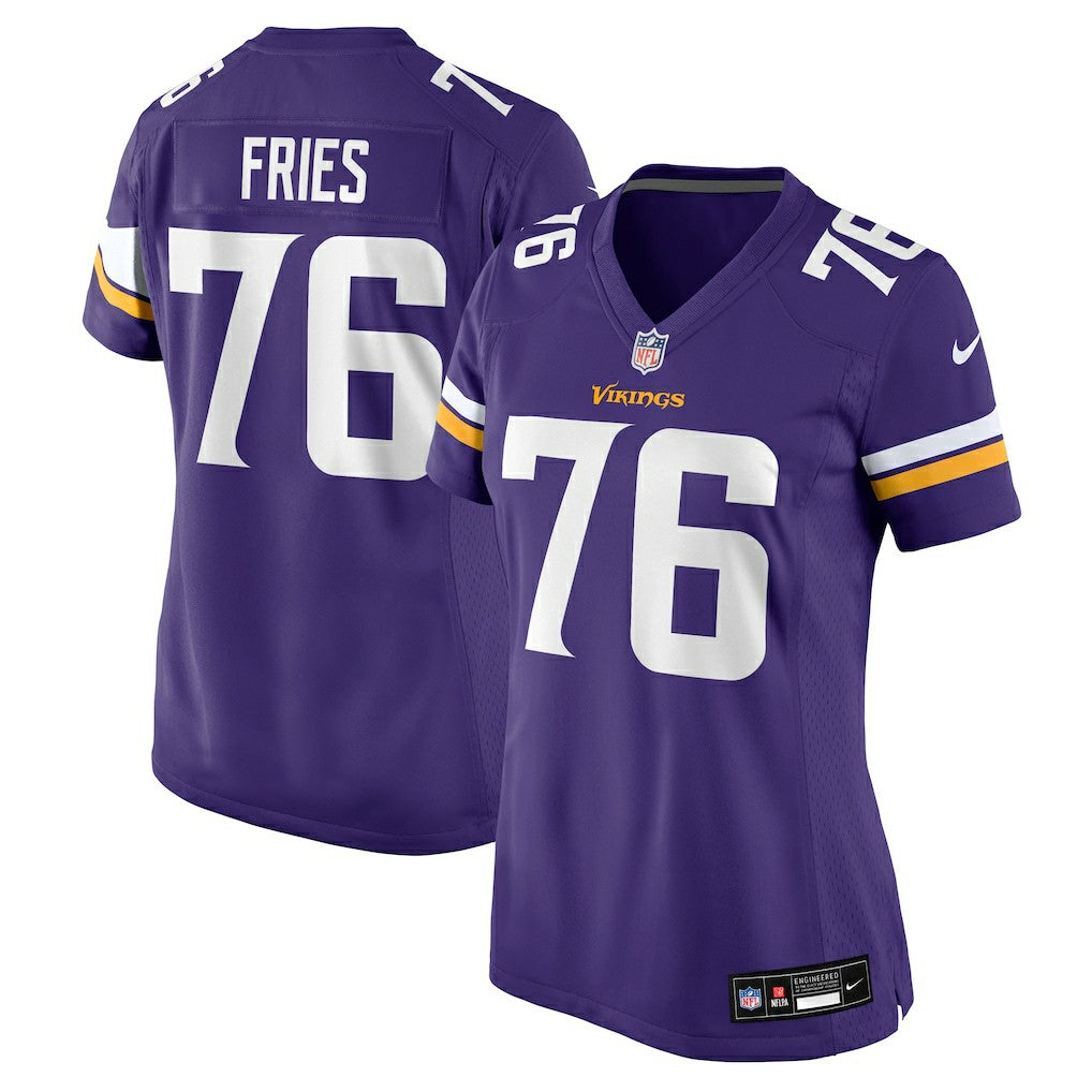 Will Fries Minnesota Vikings Women's Team Game Jersey Purple | Nike for Sale