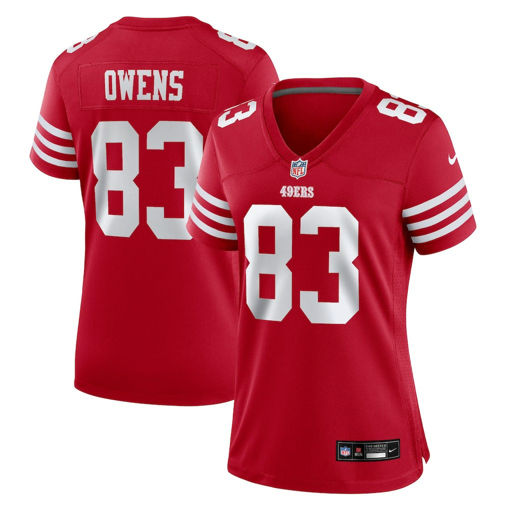 Terique Owens San Francisco 49ers Women's Team Game Jersey Scarlet | Nike for Sale