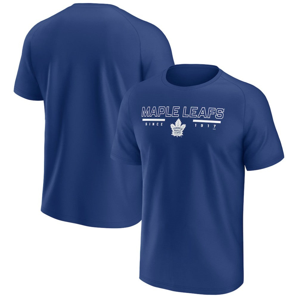 Toronto Maple Leafs Fanatics Established Raglan T-Shirt - Blue - NHL