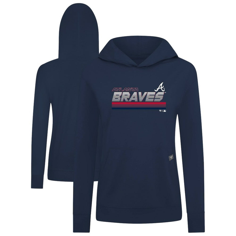 Atlanta Braves Levelwear Women's Relay Breaker Pullover Hoodie - MLB