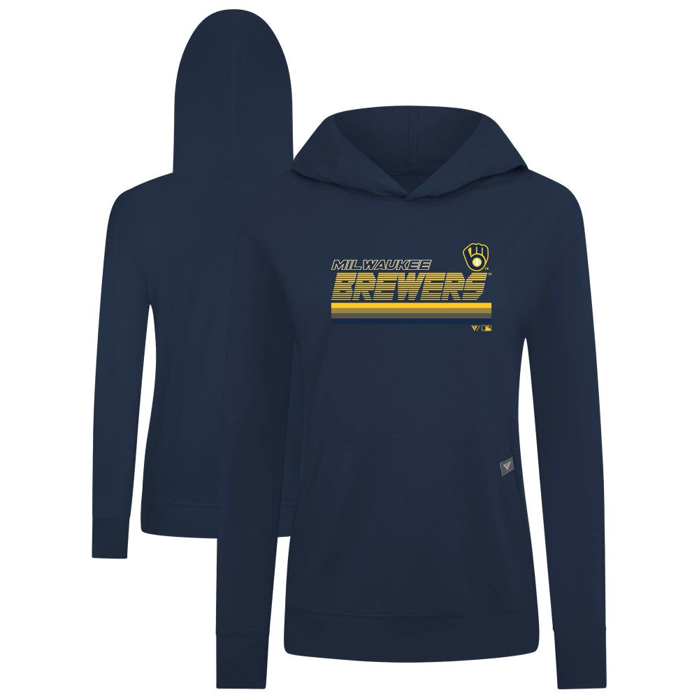 Milwaukee Brewers Levelwear Women's Relay Breaker Pullover Hoodie - MLB