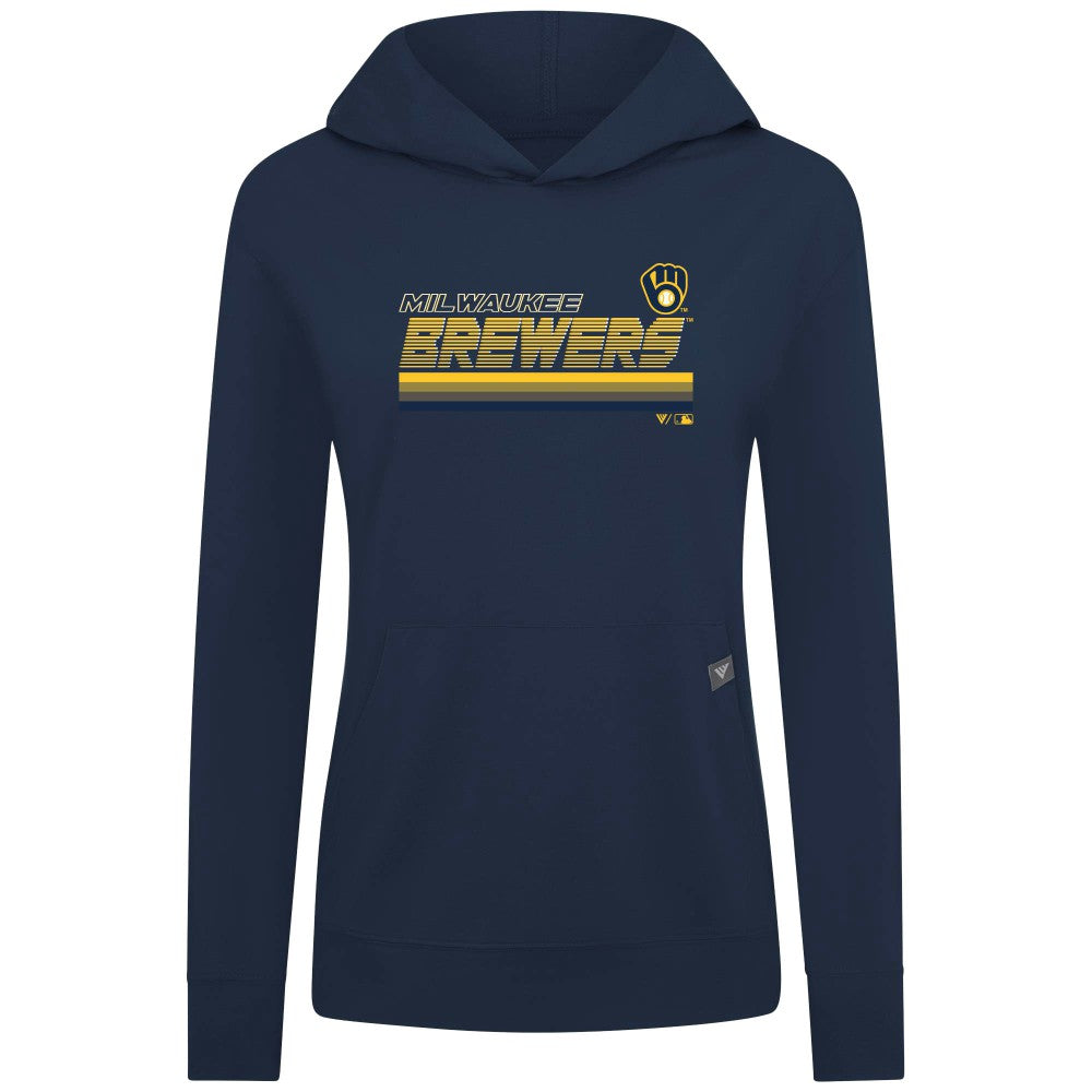 Milwaukee Brewers Levelwear Women's Relay Breaker Pullover Hoodie - MLB