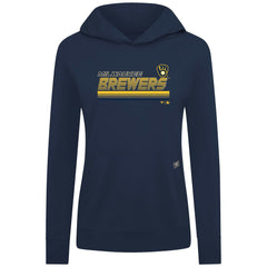 Milwaukee Brewers Levelwear Women's Relay Breaker Pullover Hoodie - MLB
