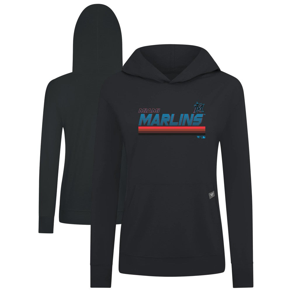 Miami Marlins Levelwear Women's Relay Breaker Pullover Hoodie - MLB