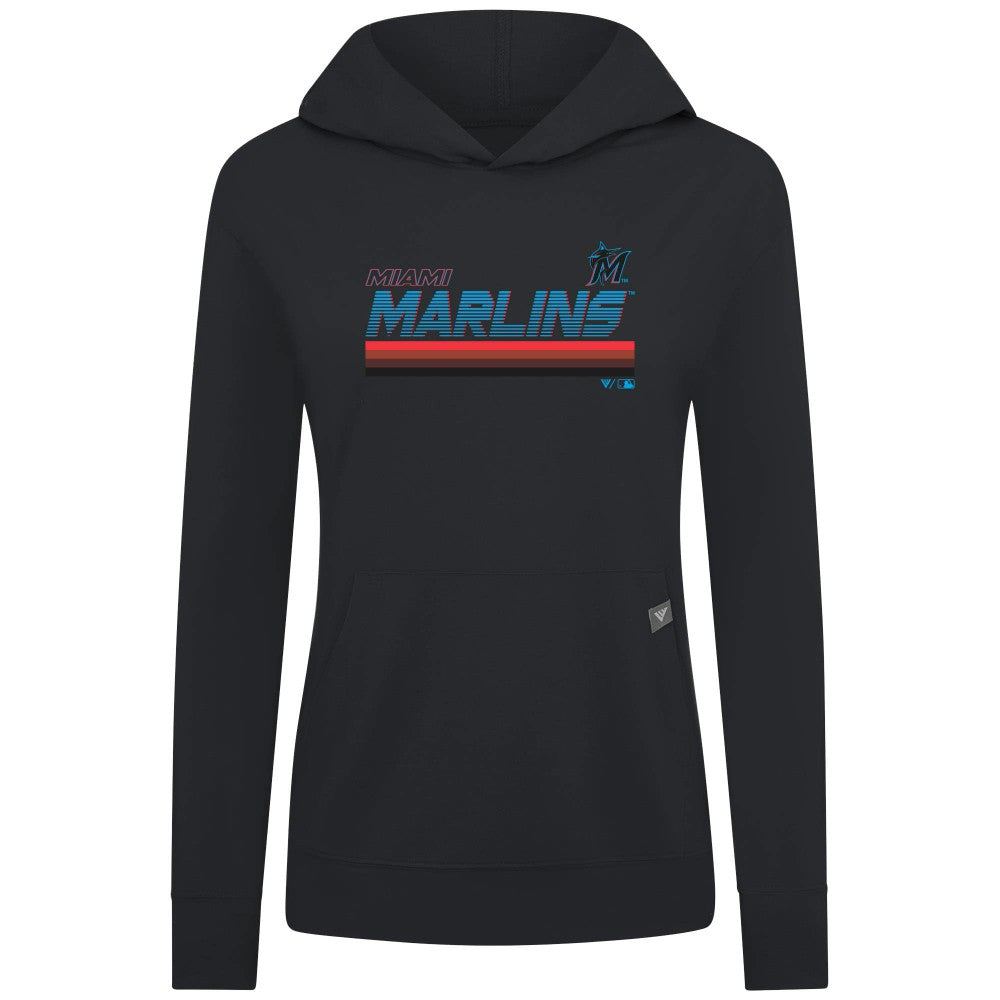 Miami Marlins Levelwear Women's Relay Breaker Pullover Hoodie - MLB