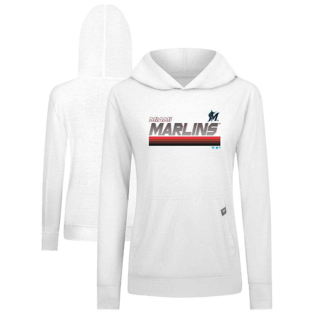 Miami Marlins Levelwear Women's Relay Breaker Pullover Hoodie - MLB