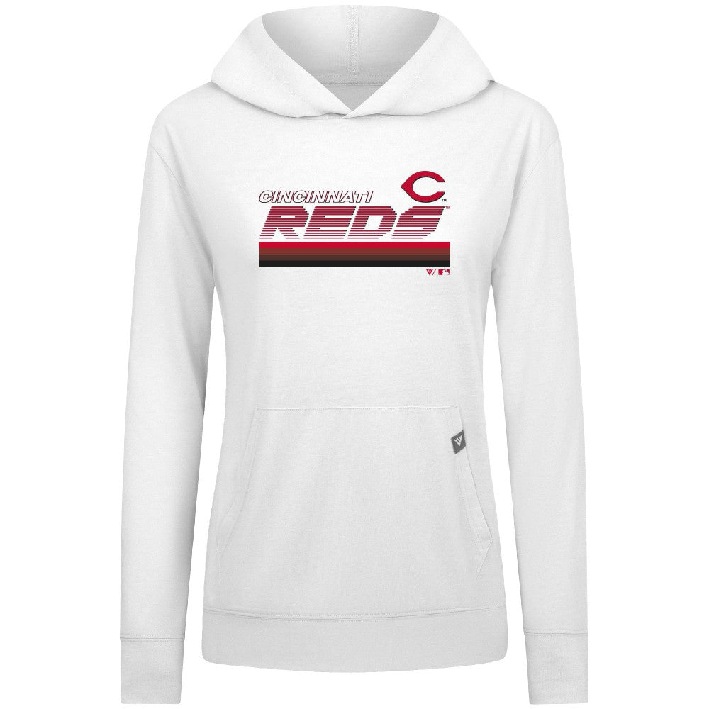 Cincinnati Reds Levelwear Women's Relay Breaker Pullover Hoodie - MLB