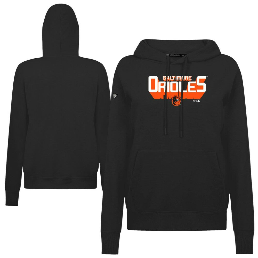 Baltimore Orioles Levelwear Women's Adorn Retro 3D Pullover Hoodie - MLB