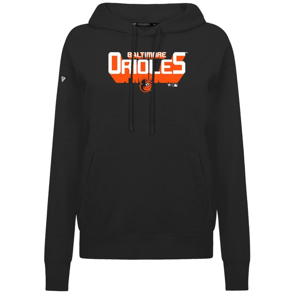 Baltimore Orioles Levelwear Women's Adorn Retro 3D Pullover Hoodie - MLB
