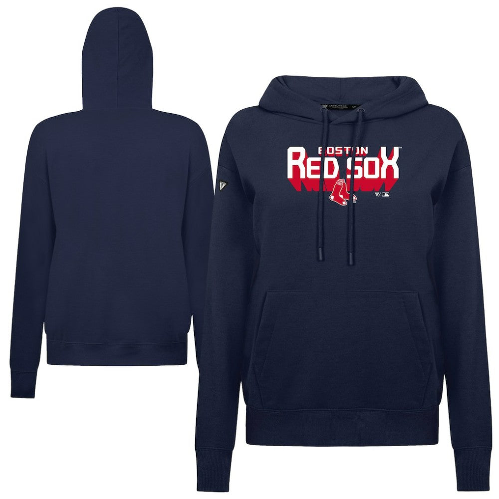 Boston Red Sox Levelwear Women's Adorn Retro 3D Pullover Hoodie - MLB
