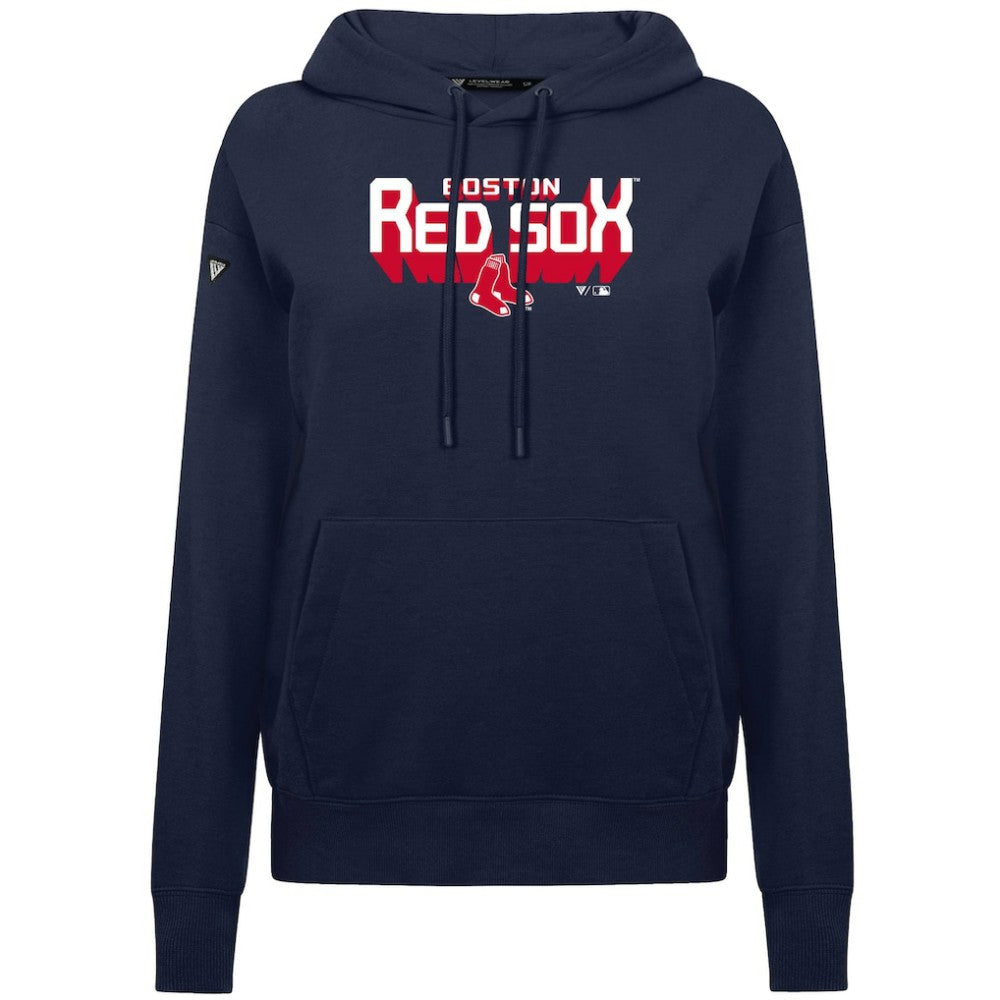 Boston Red Sox Levelwear Women's Adorn Retro 3D Pullover Hoodie - MLB