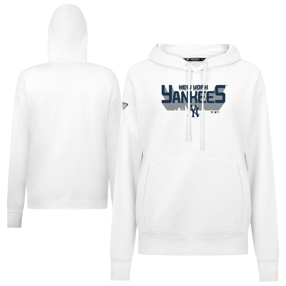 New York Yankees Levelwear Women's Adorn Retro 3D Pullover Hoodie - MLB